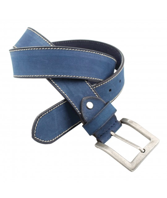 Cinturón Piel Color azul