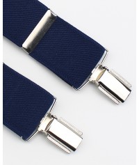 Corbata+Tirante azul liso